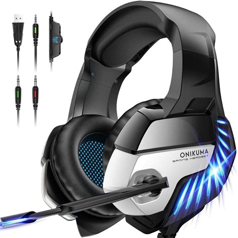 Fone De Ouvido Headset Gamer Profissional Onikuma K5 Pro Azul Shopee