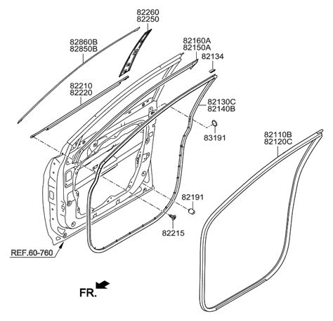 2019 Hyundai Santa Fe XL Front Door Moulding Hyundai Parts Deal