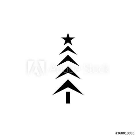 Christmas tree with a star on a white background sign eps ten #AD , # ...