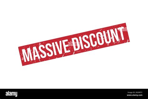 Massive Discount Rubber Stamp Seal Vector Stock Vector Image Art Alamy