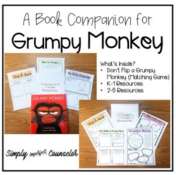 Grumpy Monkey Book Companion Activities by Simply Imperfect Counselor