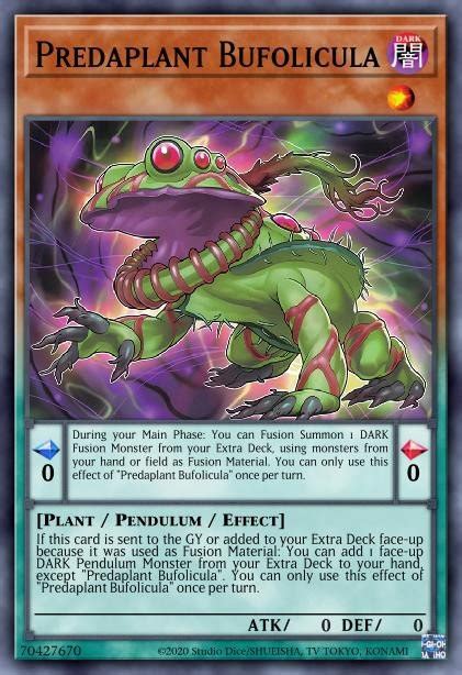 Predaplant Bufolicula Yu Gi Oh Tcg Ygo Cards