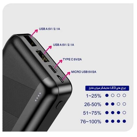 خرید و قیمت پاوربانک فست شارژ بروفون مدل BJ27، با ظرفیت 10000 میلی آمپر ...