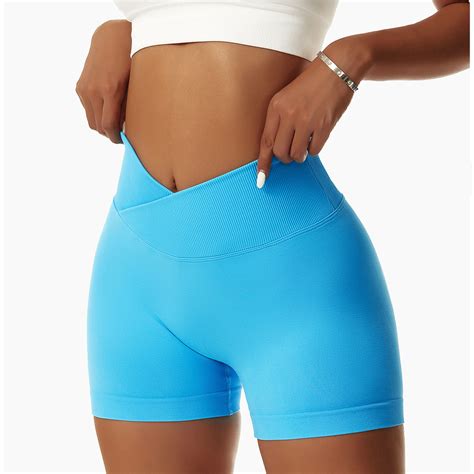 Spandex Solid Seamless Shorts Women Soft Workout Tights Fitness Outfits