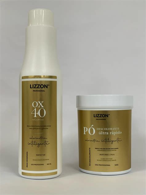 KIT OX 40 VOL PÓ ULTRA RAPIDO DESCOLORANTE Lizzon Professional