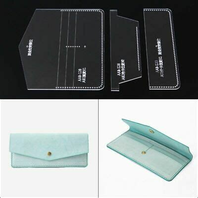 ACRYLIC TEMPLATE FOR Business Long Wallet Leather Craft Pattern Stencil