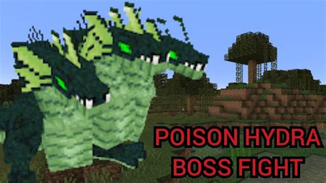 Minecraft System Hydra Poison Hydra Boss Fight Bedrock Addon YouTube