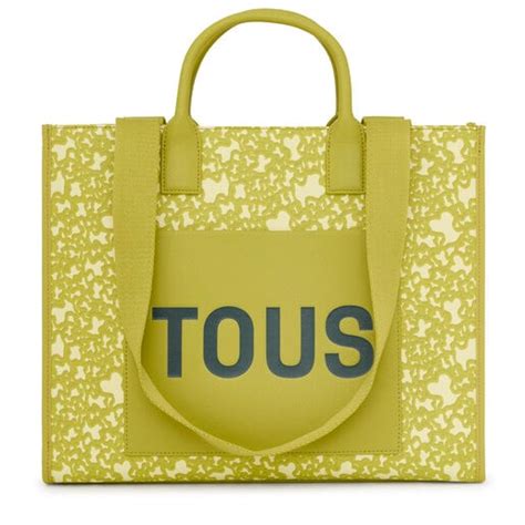 Large Lime Green Kaos Mini Evolution Amaya Shopping Bag TOUS