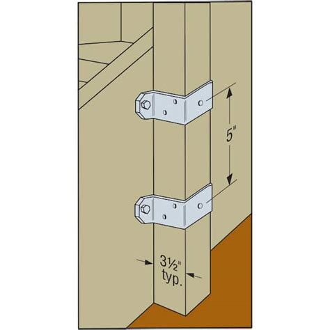 Industrial And Scientific Industrial Simpson Strong Tie Tfsclrr0405 Deck Post Holdown 1 Each