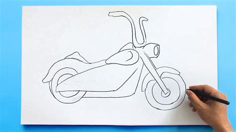 How To Draw A Motorcycle Step By Step Motorbike Drawing Easy YouTube