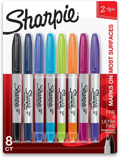 Sharpie Twin Tip Permanent Markers Fine And Ultra Fine