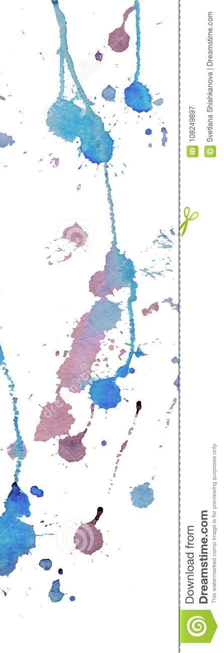 La Acuarela Roja Azul Y Vinosa Salpica Y Borra En El Fondo Blanco