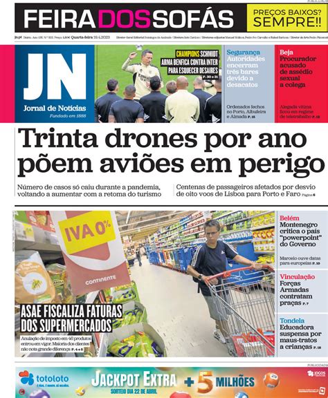 Capa Jornal De Notícias 19 Abril 2023 Capasjornaispt