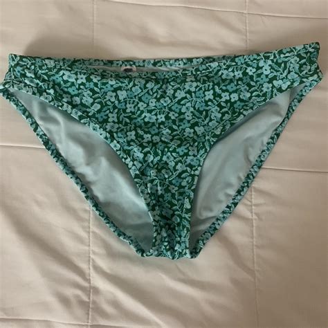 Aerie Women S Blue And Green Bikini And Tankini Bottoms Depop