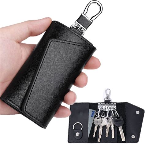 Genuine Leather Unisex Key Wallet Multifunction Organizer Bag Men Car