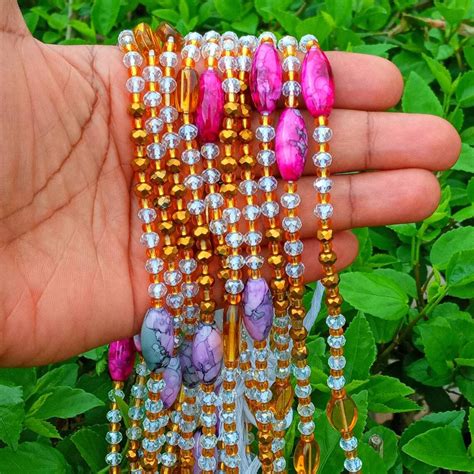 Purple Crystal Waist Beads Ghana African Waist Beads African Etsy