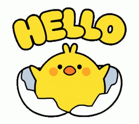 Pio Chick Sticker Pio Chick Hello Discover Share Gifs