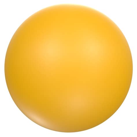 Premium Photo A Yellow Ball With A White Background