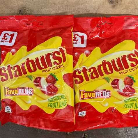 3x Starburst Fruit Chews Fave Reds Bag 3x141g And Low Price Foods Ltd