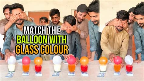 Funny Balloon And Glass Colour Matching Challenge 🎈 Youtube