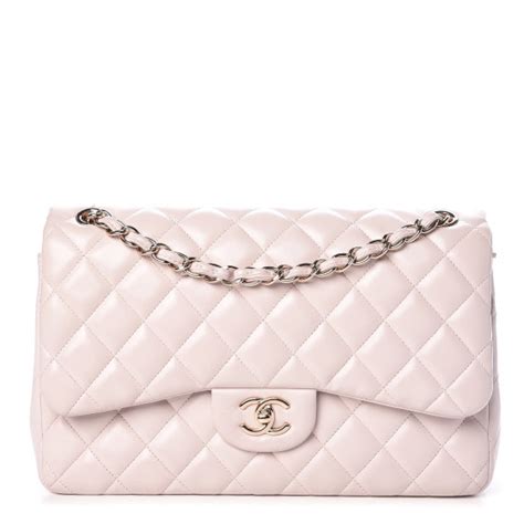 Chanel Lambskin Quilted Jumbo Double Flap Light Pink 416446 Fashionphile