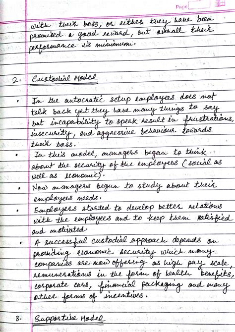 Solution Models Of Organizational Behavior Handwritten Notes Studypool