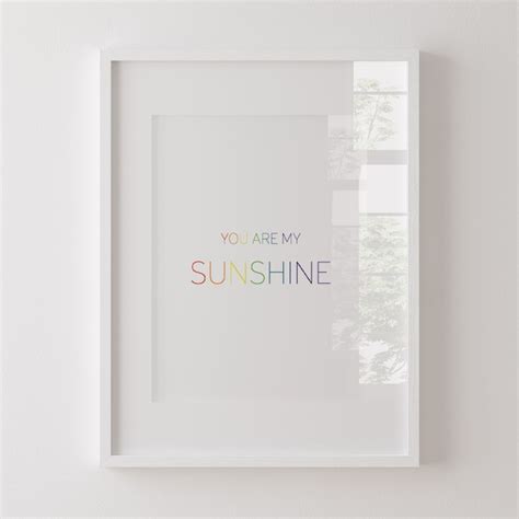 You Are My Sunshine Wall Art - Etsy