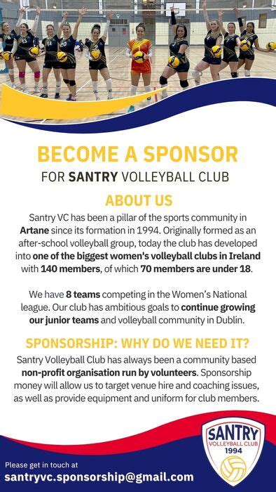 For Sponsors :: Santry Volleyball Club