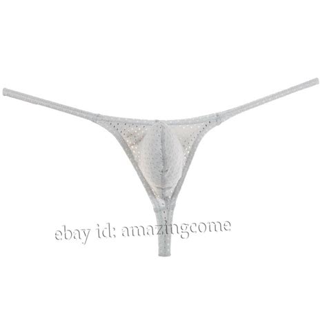 Men S Tanga Breath Holes Bikini T Back Stretch Underwear Bulge Pouch Micro Thong EBay