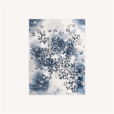 9x12 Vince Camuto Blue Abstract Rug - AptDeco