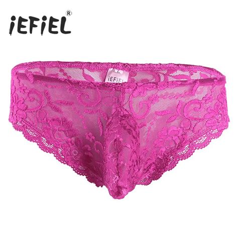 Iefiel Men Lingerie Patent Leather Crotchless And Open Butt Bikini G String Underwear Underpants