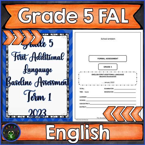 Grade 5 English First Additional Language Baseline Assessment Term 1