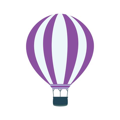 Vector Flat Hot Air Balloon Isolated On White Vector Art At Vecteezy