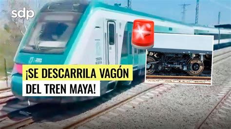 Caos en el TREN MAYA Vagón con pasajeros DESCARRILA en estación