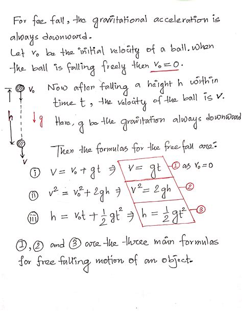 Motion Physics Formulas