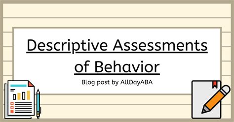 Descriptive Assessments Of Behavior Section F 7 Applied Behavior