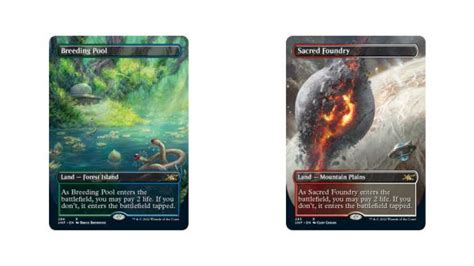 MTG Unfinity Reveals Space Themed Shock Lands