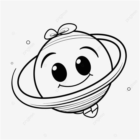 Colorful Space Saturn Coloring Page Outline Sketch Drawing Vector ...