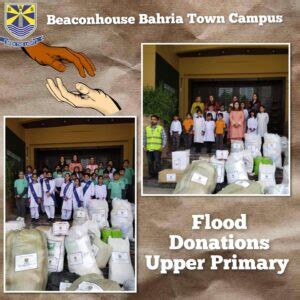 Flood Donations Beaconhouse Bahria Town Campus