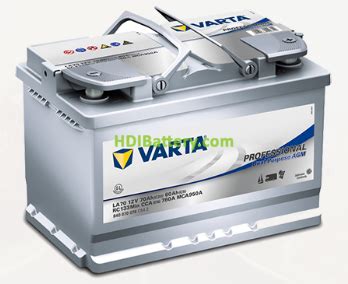 Bater A Varta Professional Purpose Agm Voltios Ah A La X