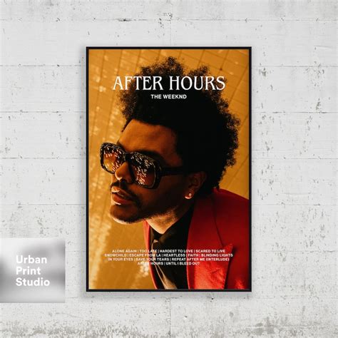 The Weeknd Poster After Hours Album Cover Poster Print The Etsy