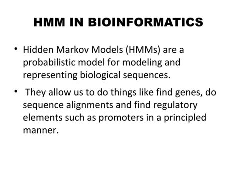 Hmm Hidden Markov Model Ppt