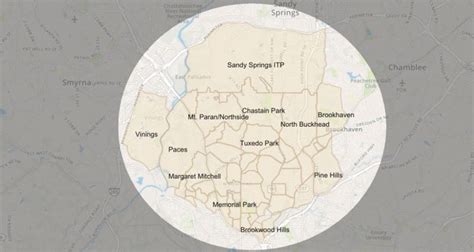 A Map Of All Buckhead Neighborhoods - Buckhead