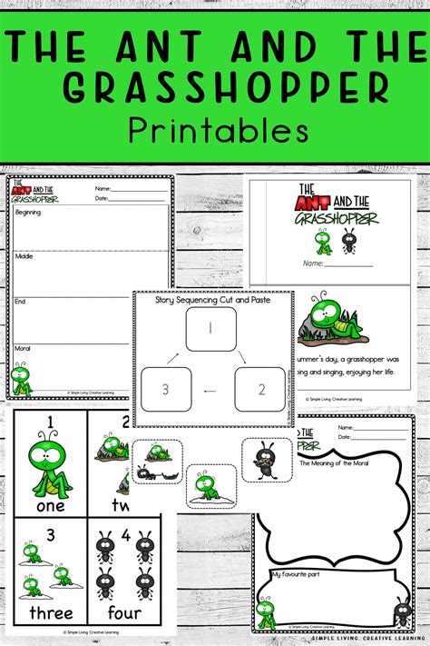 Aesop S Fables The Ant And The Grasshopper Printables Simple Living