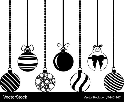 Hanging christmas decorations Royalty Free Vector Image