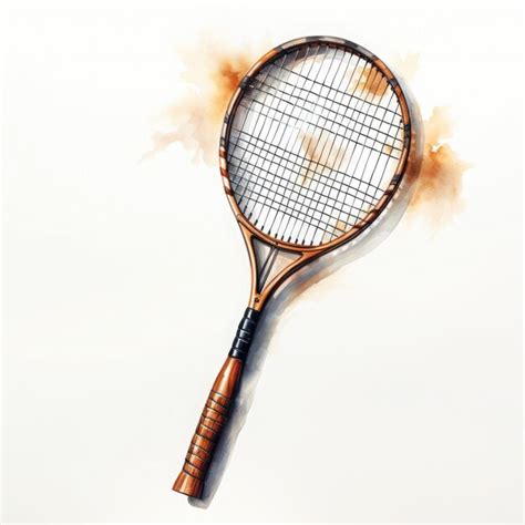 Premium Photo Watercolor Badminton Rackets Clipart Illustration