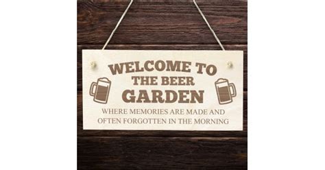 BEER GARDEN Sign Engraved Wall Sign Beer Gift Bar Signs