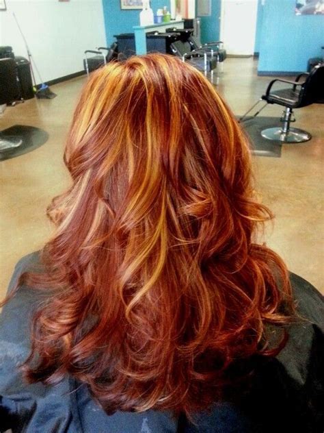 Copper Red Hair Color With Blonde Highlights Warehouse Of Ideas