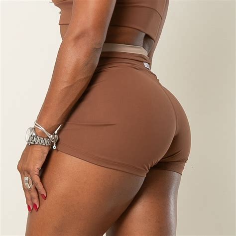 Conjunto Fitness Duo Marrom Nude Top Biquini Short