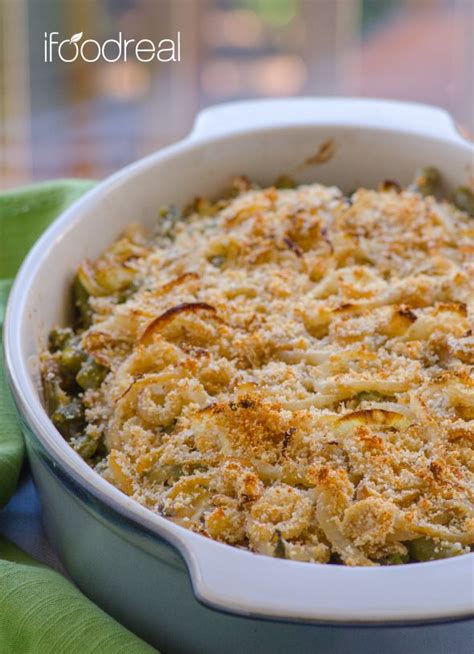 Healthy Green Bean Casserole IFoodReal Recipe Thanksgiving